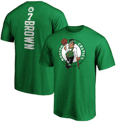 NBA Jaylen Brown Boston Celtics Playmaker Name & Number Logo T-Shirt