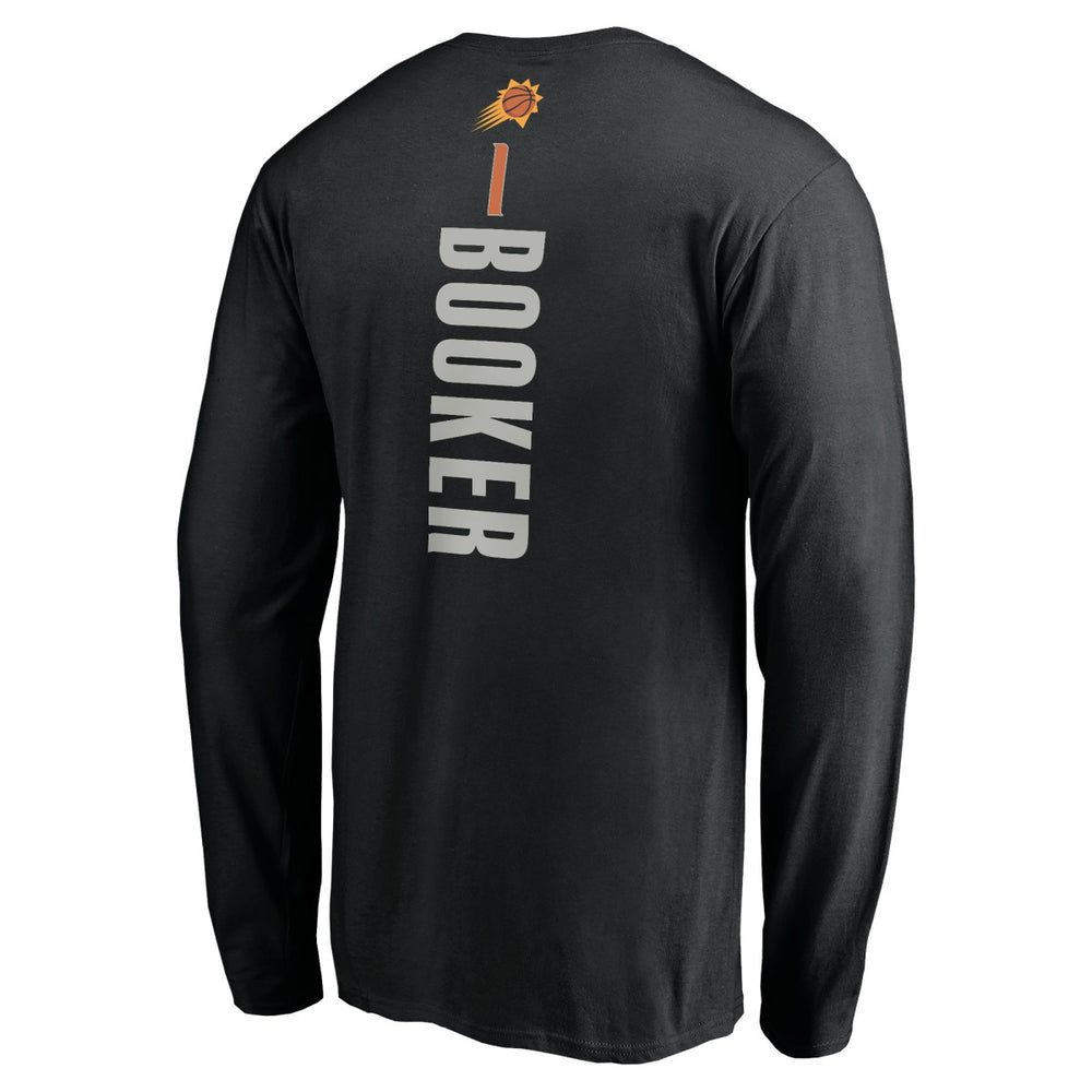 NBA Devin Booker Phoenix Suns Playmaker Name & Number Long Sleeve T-Shirt