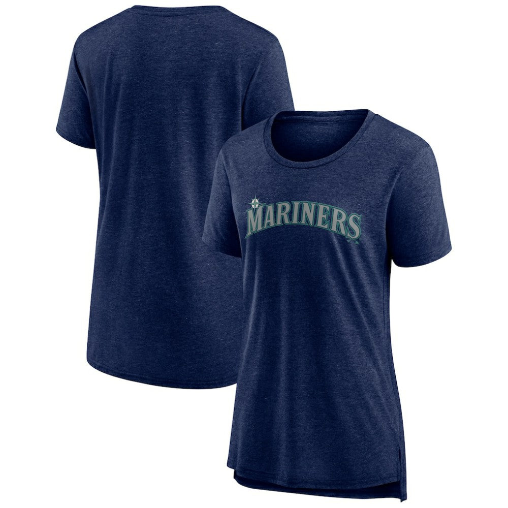 MLB Seattle Mariners Women's Official Wordmark Tri-Blend T-Shirt