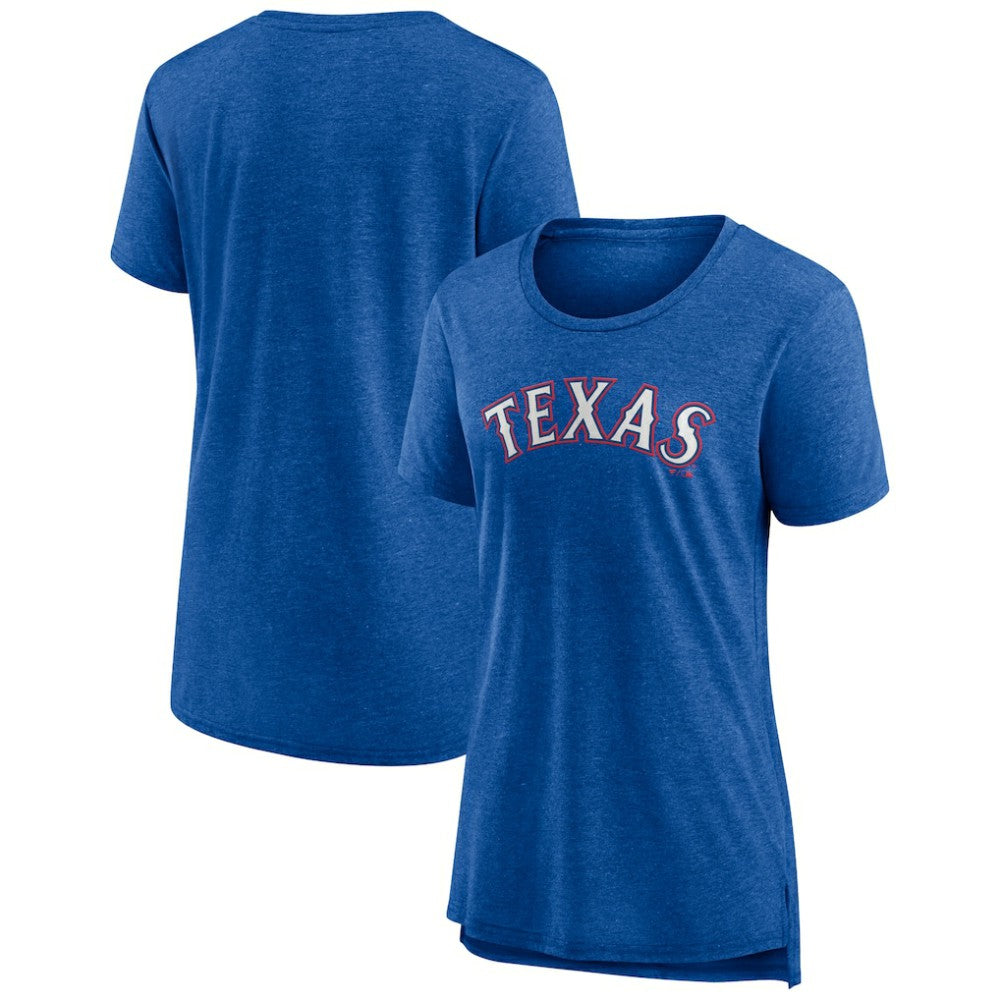 MLB Texas Rangers Women's Official Wordmark Tri-Blend T-Shirt