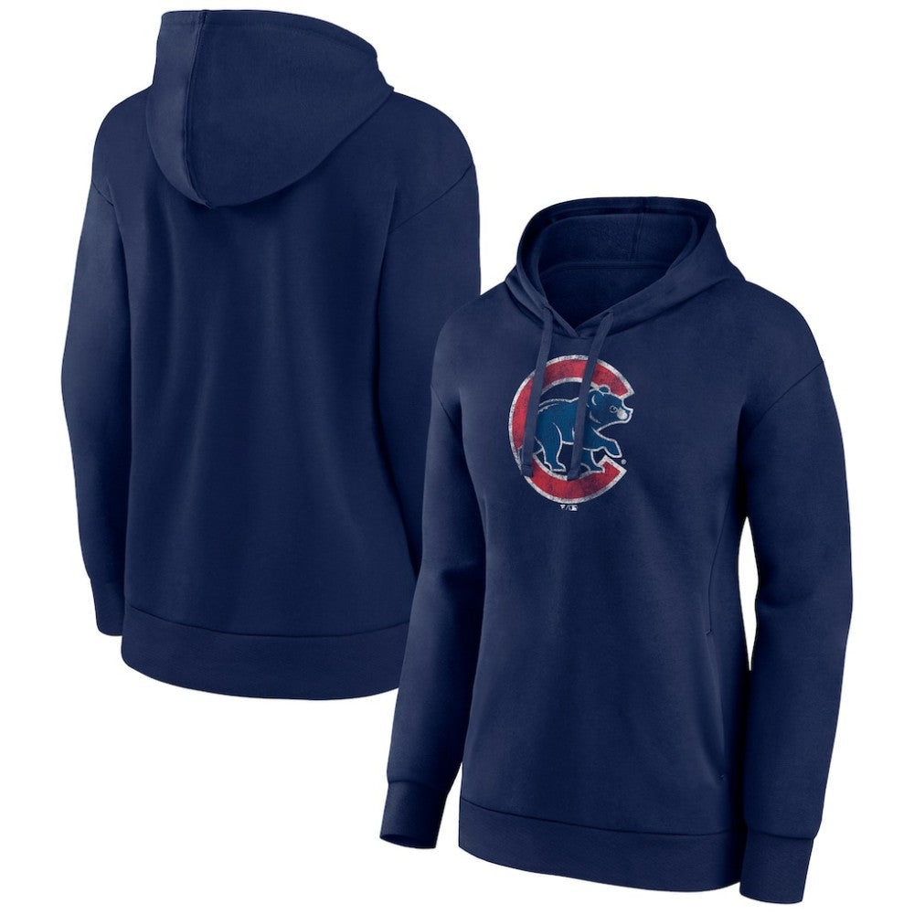 MLB Chicago Cubs Women's Distressed Team Pullover Hoodie