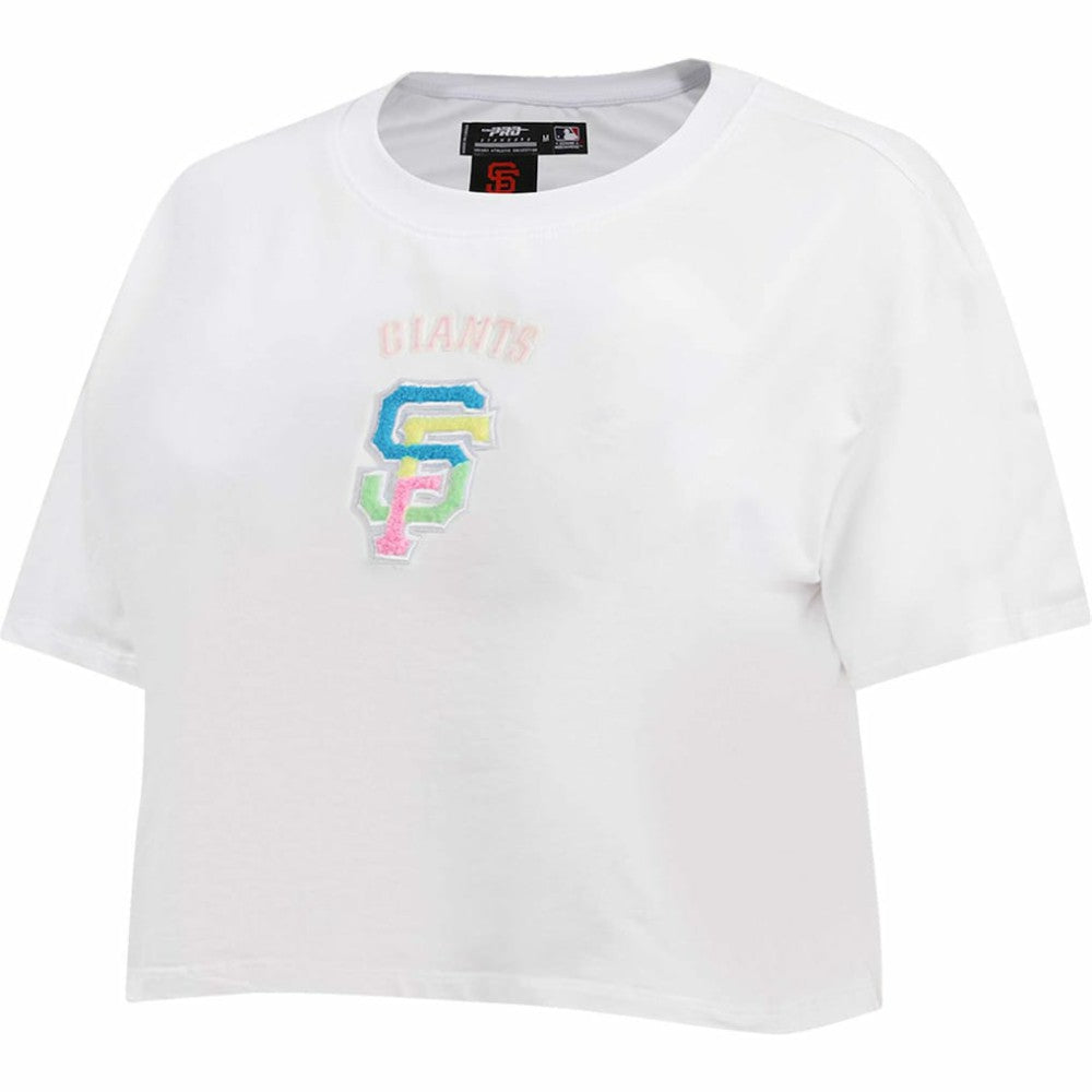 MLB San Francisco Giants Pro Standard Women's Washed Neon Cropped Boxy T-Shirt