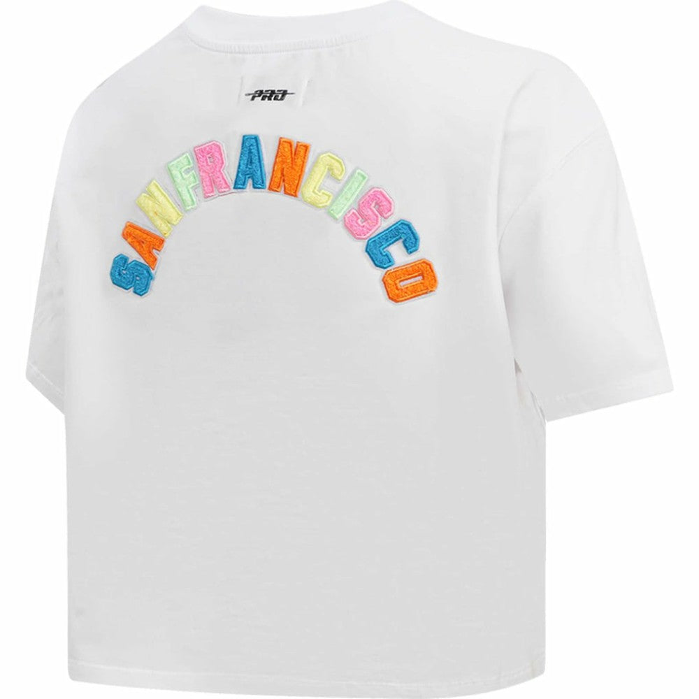 MLB San Francisco Giants Pro Standard Women's Washed Neon Cropped Boxy T-Shirt