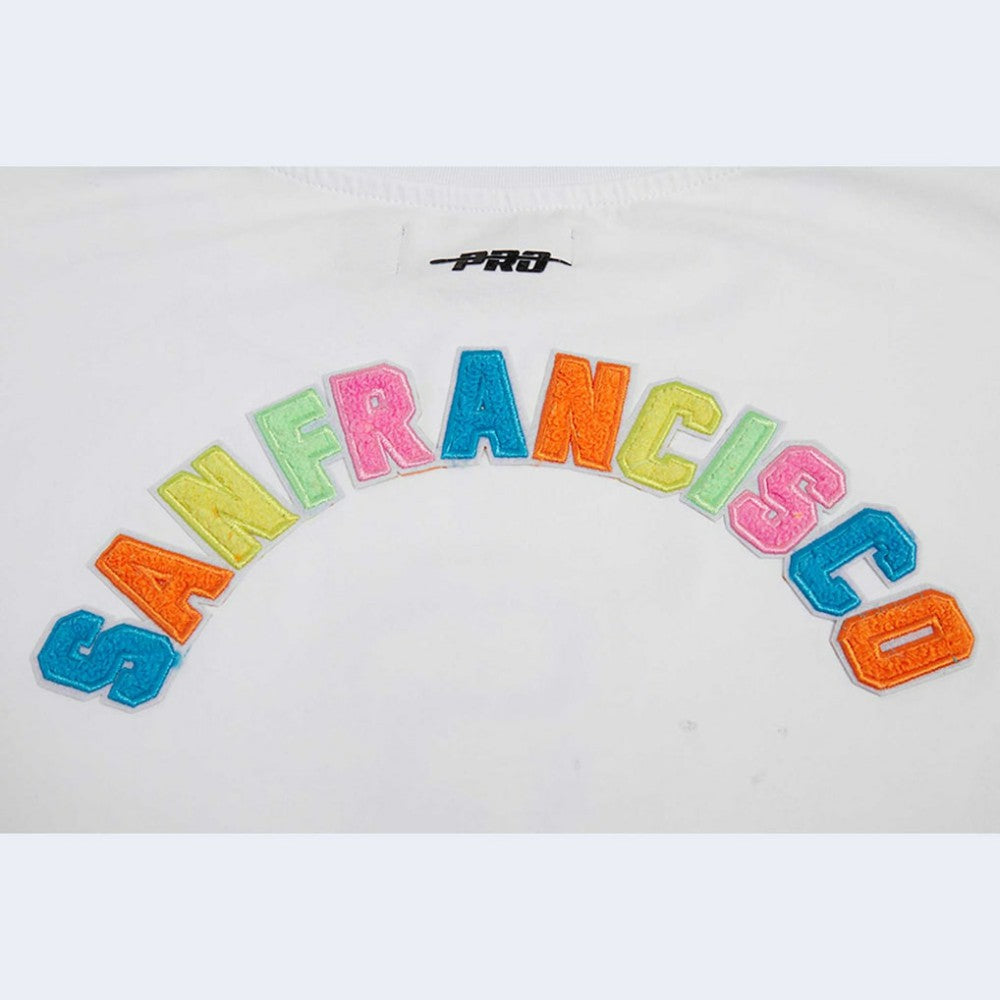 MLB San Francisco Giants Pro Standard Women's Washed Neon Cropped Boxy T-Shirt