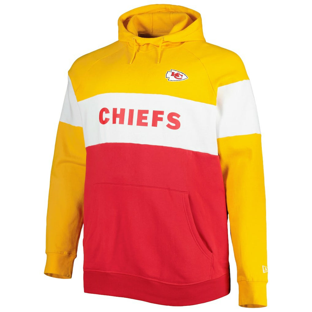Big & Tall Current Colorblock Raglan Fleece Pullover Hoodie - Kansas City Chiefs
