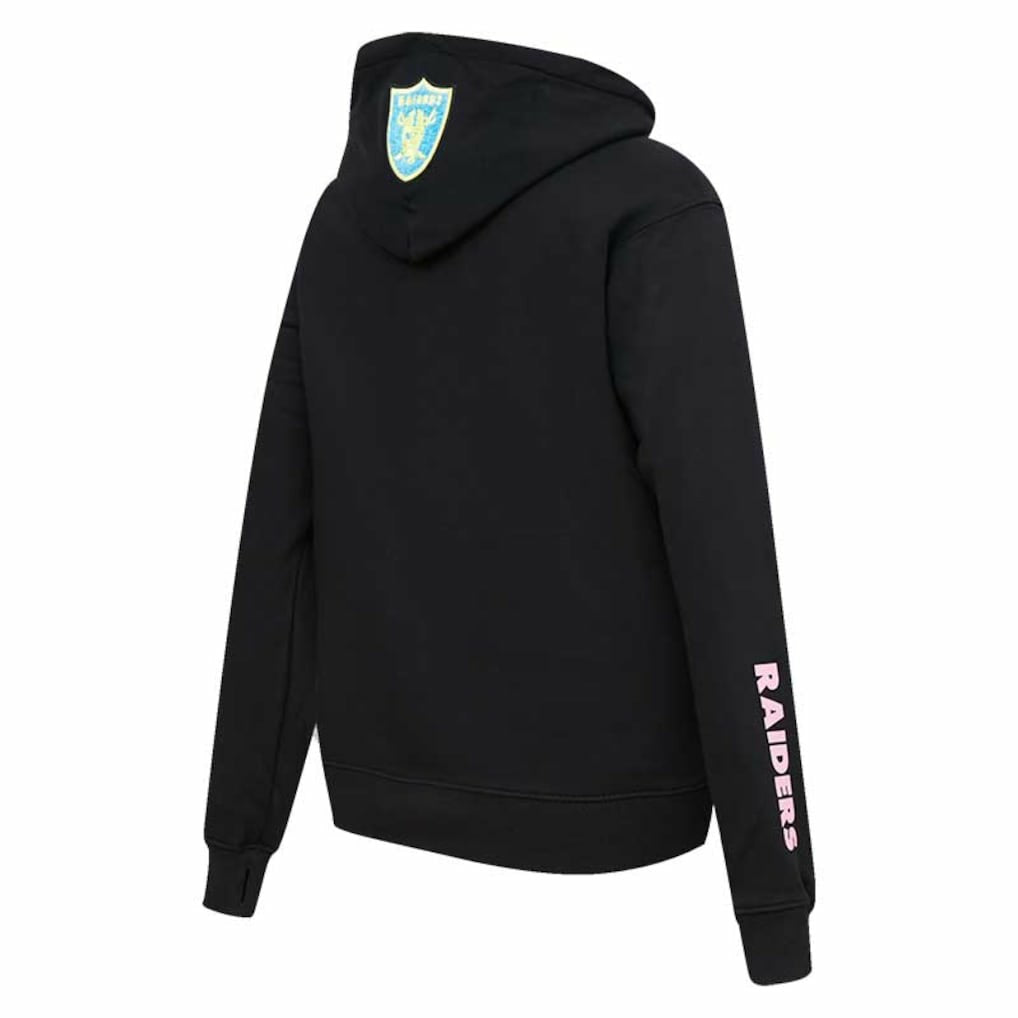 Pro Standard Women's Neon Fleece Pullover Hoodie - Las Vegas Raiders