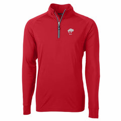 Cutter & Buck Adapt Eco Knit Stretch Recycled Big & Tall Quarter-Zip Throwback Pullover Top - Buffalo Bills