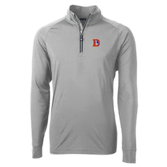 Cutter & Buck Adapt Eco Knit Stretch Recycled Big & Tall Quarter-Zip Throwback Pullover Top - Denver Broncos