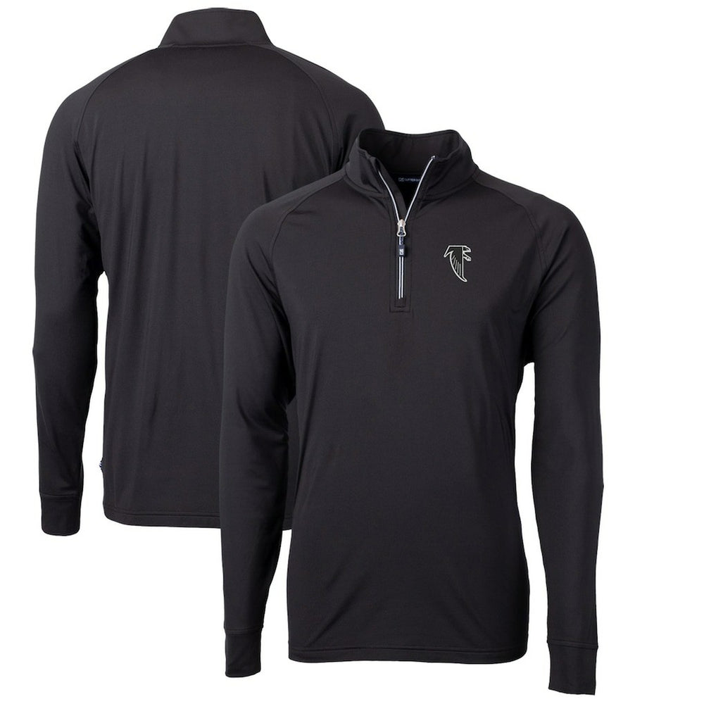 Cutter & Buck Adapt Eco Knit Stretch Recycled Big & Tall Quarter-Zip Throwback Pullover Top - Atlanta Falcons