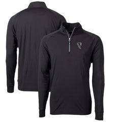 Cutter & Buck Adapt Eco Knit Stretch Recycled Big & Tall Quarter-Zip Throwback Pullover Top - Atlanta Falcons