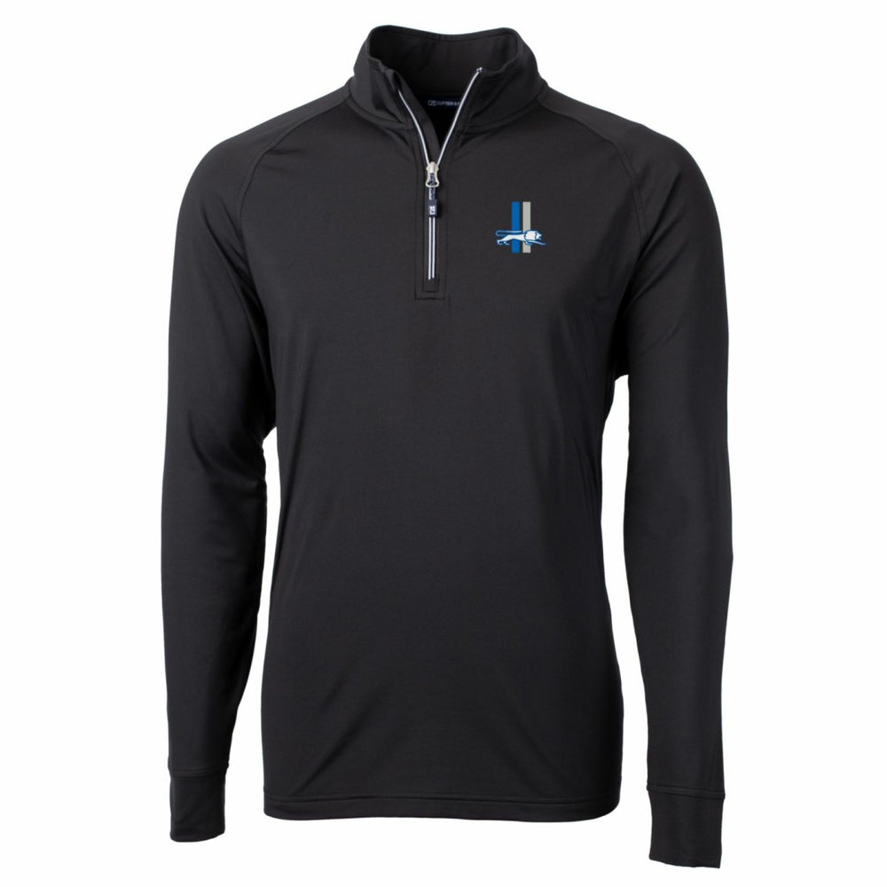Cutter & Buck Adapt Eco Knit Stretch Recycled Big & Tall Quarter-Zip Throwback Pullover Top - Detroit Lions