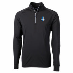 Cutter & Buck Adapt Eco Knit Stretch Recycled Big & Tall Quarter-Zip Throwback Pullover Top - Detroit Lions
