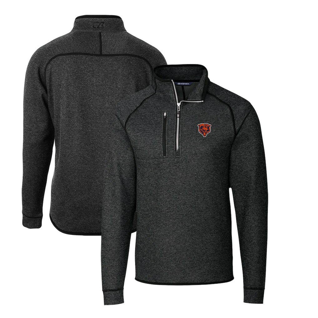 Cutter & Buck Mainsail Sweater-Knit Big & Tall Half-Zip Pullover Jacket - Chicago Bears