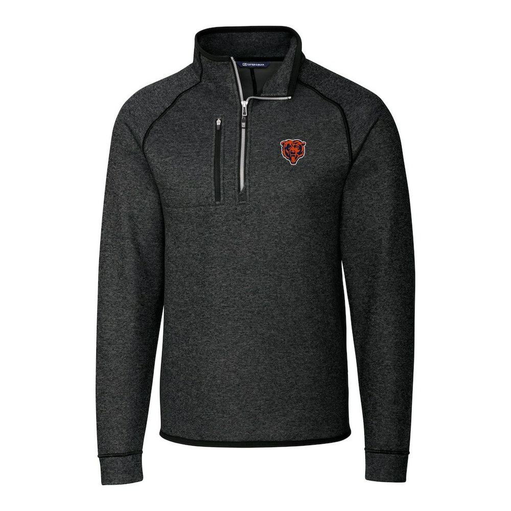 Cutter & Buck Mainsail Sweater-Knit Big & Tall Half-Zip Pullover Jacket - Chicago Bears