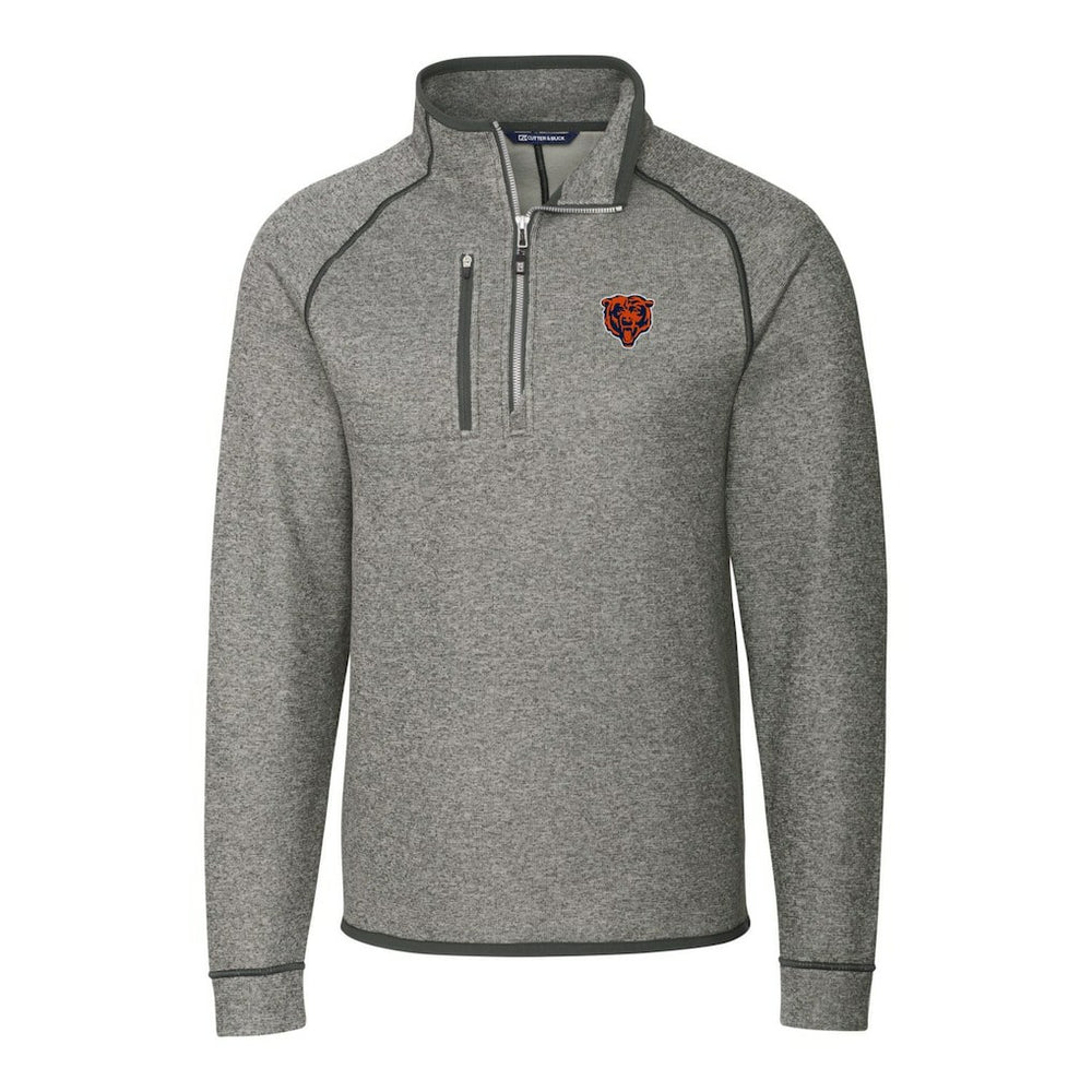 Cutter & Buck Mainsail Sweater-Knit Big & Tall Half-Zip Pullover Jacket - Chicago Bears
