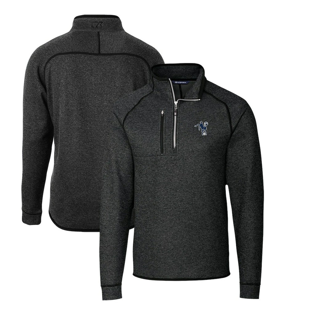 Cutter & Buck Mainsail Sweater-Knit Big & Tall Half-Zip Pullover Jacket - Indianapolis Colts