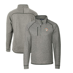 Cutter & Buck Mainsail Sweater-Knit Big & Tall Half-Zip Pullover Jacket - Miami Dolphins
