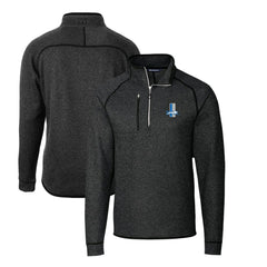 Cutter & Buck Mainsail Sweater-Knit Big & Tall Half-Zip Pullover Jacket - Detroit Lions