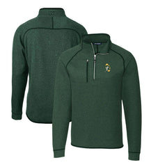 Cutter & Buck Mainsail Sweater-Knit Big & Tall Half-Zip Pullover Jacket - Green Bay Packers