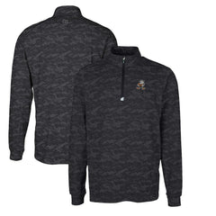 Cutter & Buck Throwback Logo Big & Tall Traverse Camo Print Stretch Quarter-Zip Pullover Top - Cleveland Browns