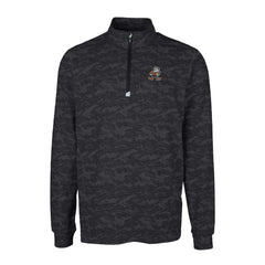 Cutter & Buck Throwback Logo Big & Tall Traverse Camo Print Stretch Quarter-Zip Pullover Top - Cleveland Browns