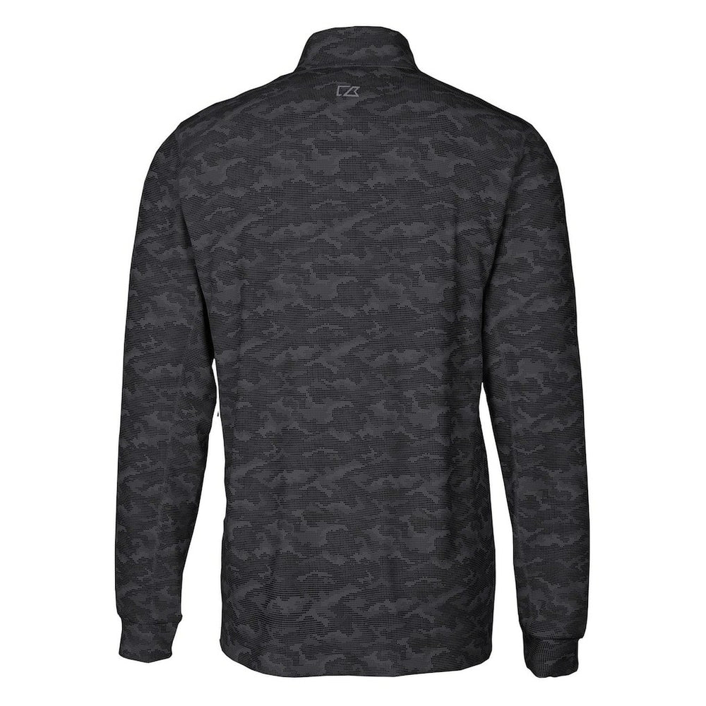 Cutter & Buck Throwback Logo Big & Tall Traverse Camo Print Stretch Quarter-Zip Pullover Top - Cleveland Browns