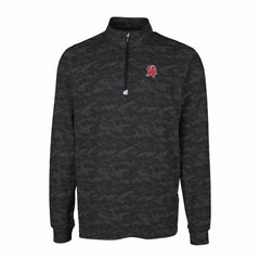 Cutter & Buck Throwback Logo Big & Tall Traverse Camo Print Stretch Quarter-Zip Pullover Top - Tampa Bay Buccaneers