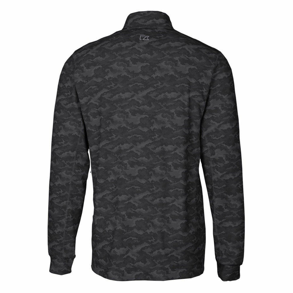 Cutter & Buck Throwback Logo Big & Tall Traverse Camo Print Stretch Quarter-Zip Pullover Top - Tampa Bay Buccaneers