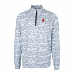 Cutter & Buck Throwback Logo Big & Tall Traverse Camo Print Stretch Quarter-Zip Pullover Top - Tampa Bay Buccaneers