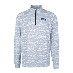 Cutter & Buck Throwback Logo Big & Tall Traverse Camo Print Stretch Quarter-Zip Pullover Top - Seattle Seahawks