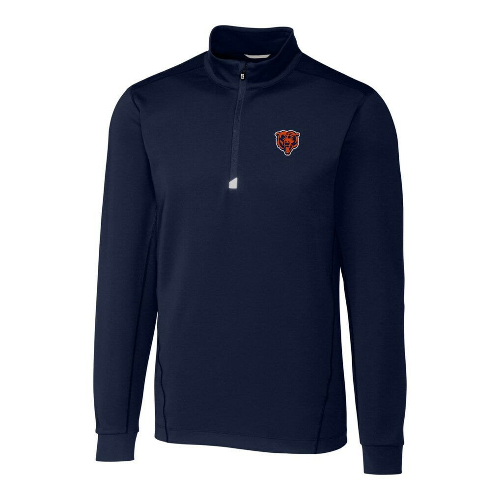 Cutter & Buck Throwback Logo Traverse Stretch Quarter-Zip Big & Tall Pullover Top - Chicago Bears