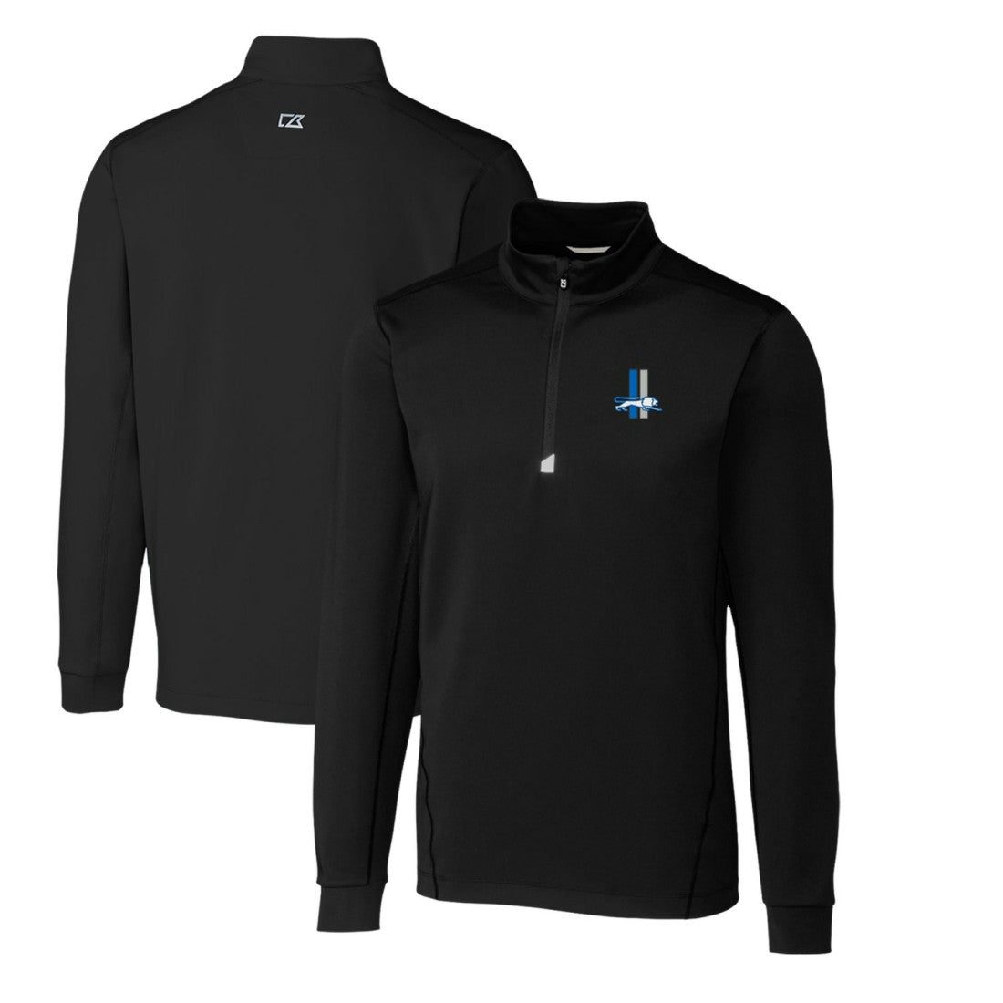 Cutter & Buck Throwback Logo Traverse Stretch Quarter-Zip Big & Tall Pullover Top - Detroit Lions