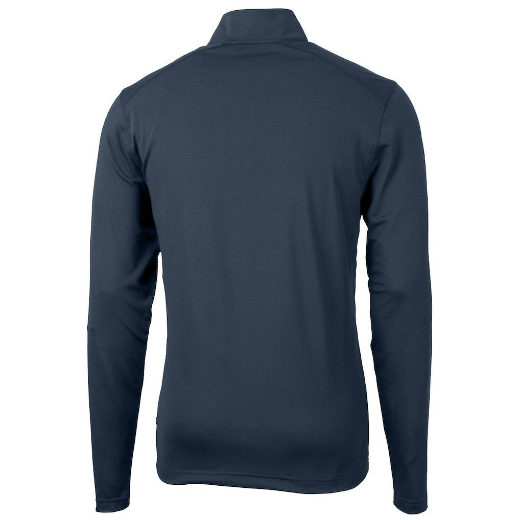 Cutter & Buck Throwback Logo Virtue Eco Pique Recycled Quarter-Zip Big & Tall Pullover Top - Chicago Bears