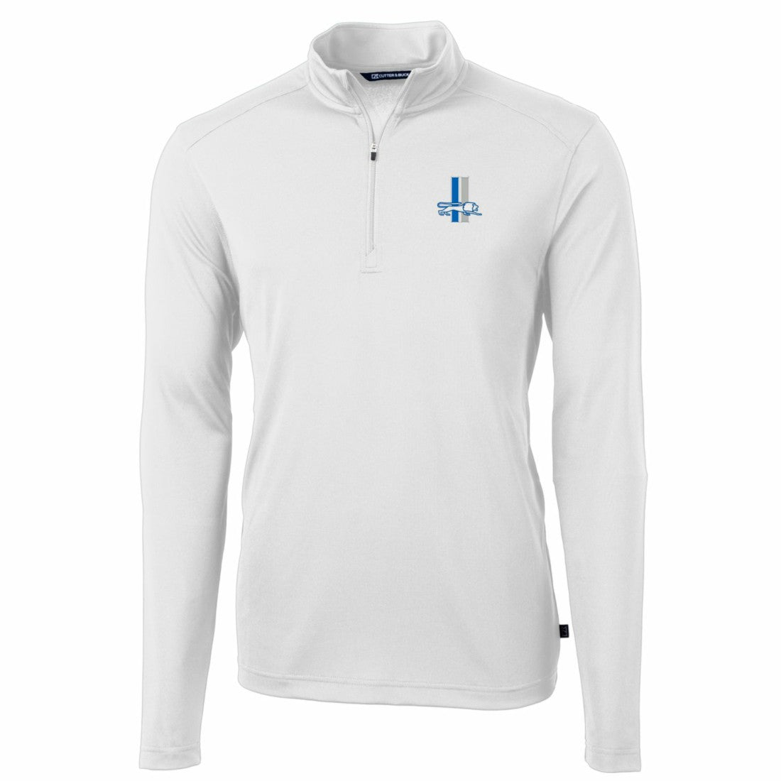 Cutter & Buck Throwback Logo Virtue Eco Pique Recycled Quarter-Zip Big & Tall Pullover Top - Detroit Lions