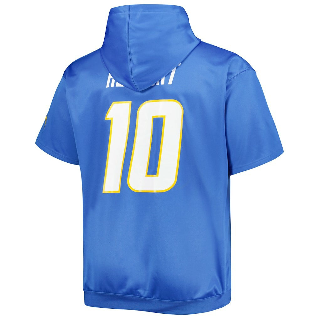 Justin Herbert  Big & Tall Short Sleeve Pullover Hoodie - Los Angeles Chargers