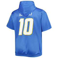Justin Herbert  Big & Tall Short Sleeve Pullover Hoodie - Los Angeles Chargers