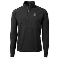 Cutter & Buck Adapt Eco Knit Hybrid Recycled Quarter-Zip Throwback Pullover Top - New England Patriots
