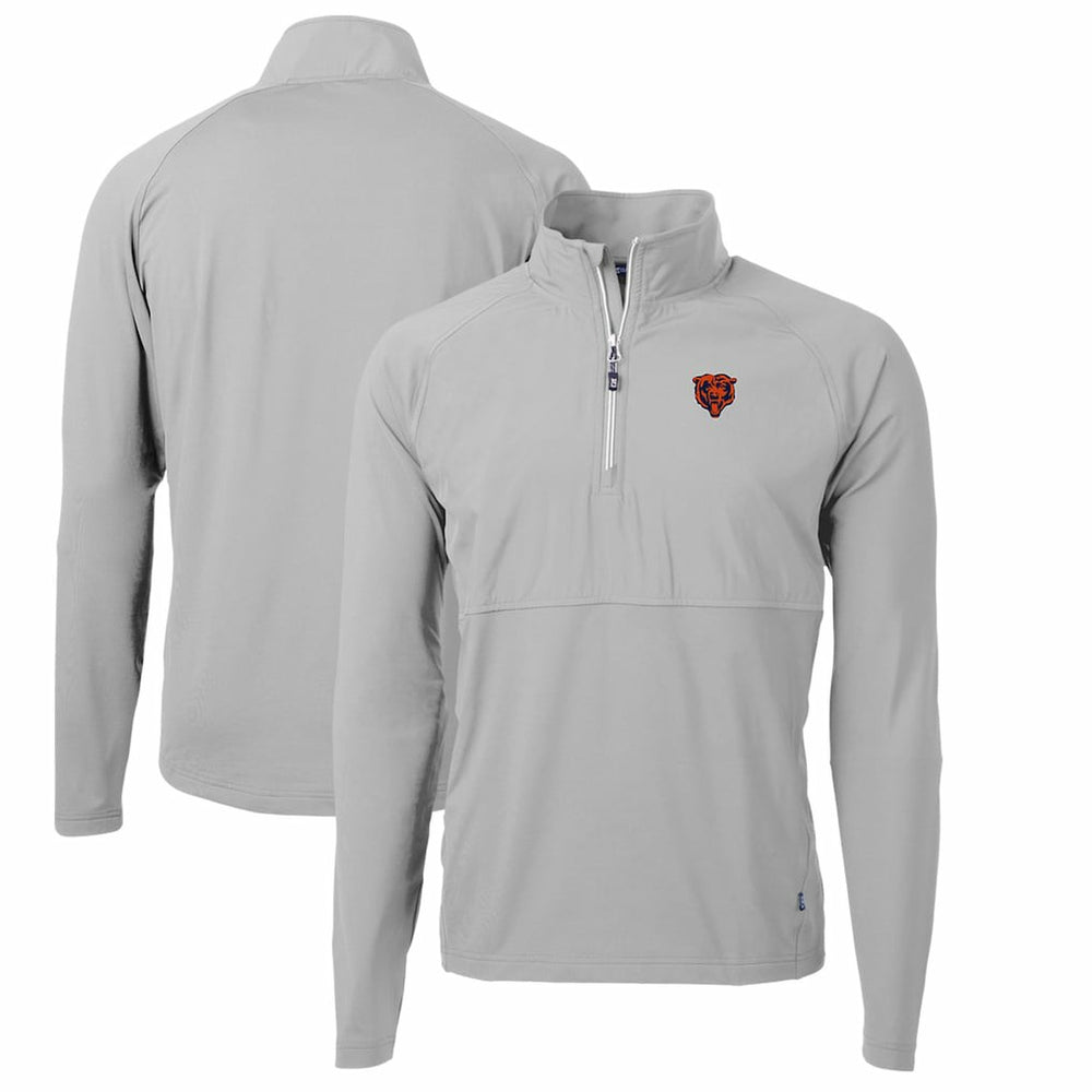 Cutter & Buck Adapt Eco Knit Hybrid Recycled Quarter-Zip Throwback Pullover Top - Chicago Bears