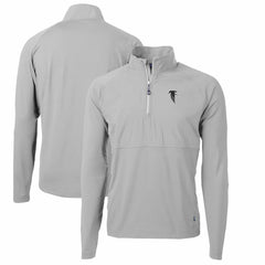 Cutter & Buck Adapt Eco Knit Hybrid Recycled Quarter-Zip Throwback Pullover Top - Atlanta Falcons