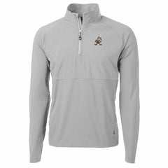 Cutter & Buck Adapt Eco Knit Hybrid Recycled Quarter-Zip Throwback Pullover Top - Cleveland Browns