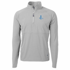 Cutter & Buck Adapt Eco Knit Hybrid Recycled Quarter-Zip Throwback Pullover Top - Detroit Lions