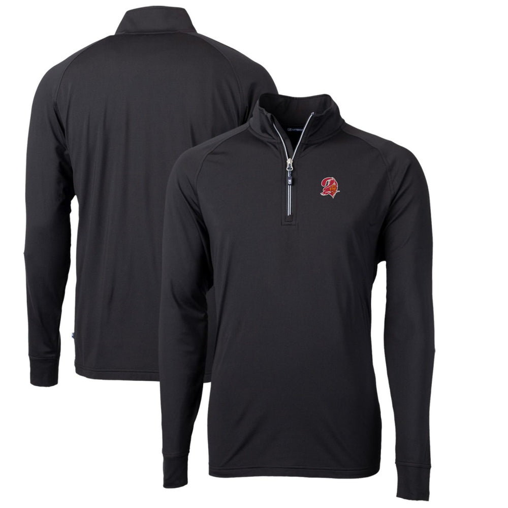 Cutter & Buck Adapt Eco Knit Stretch Recycled Quarter-Zip Throwback Pullover Top - Tampa Bay Buccaneers