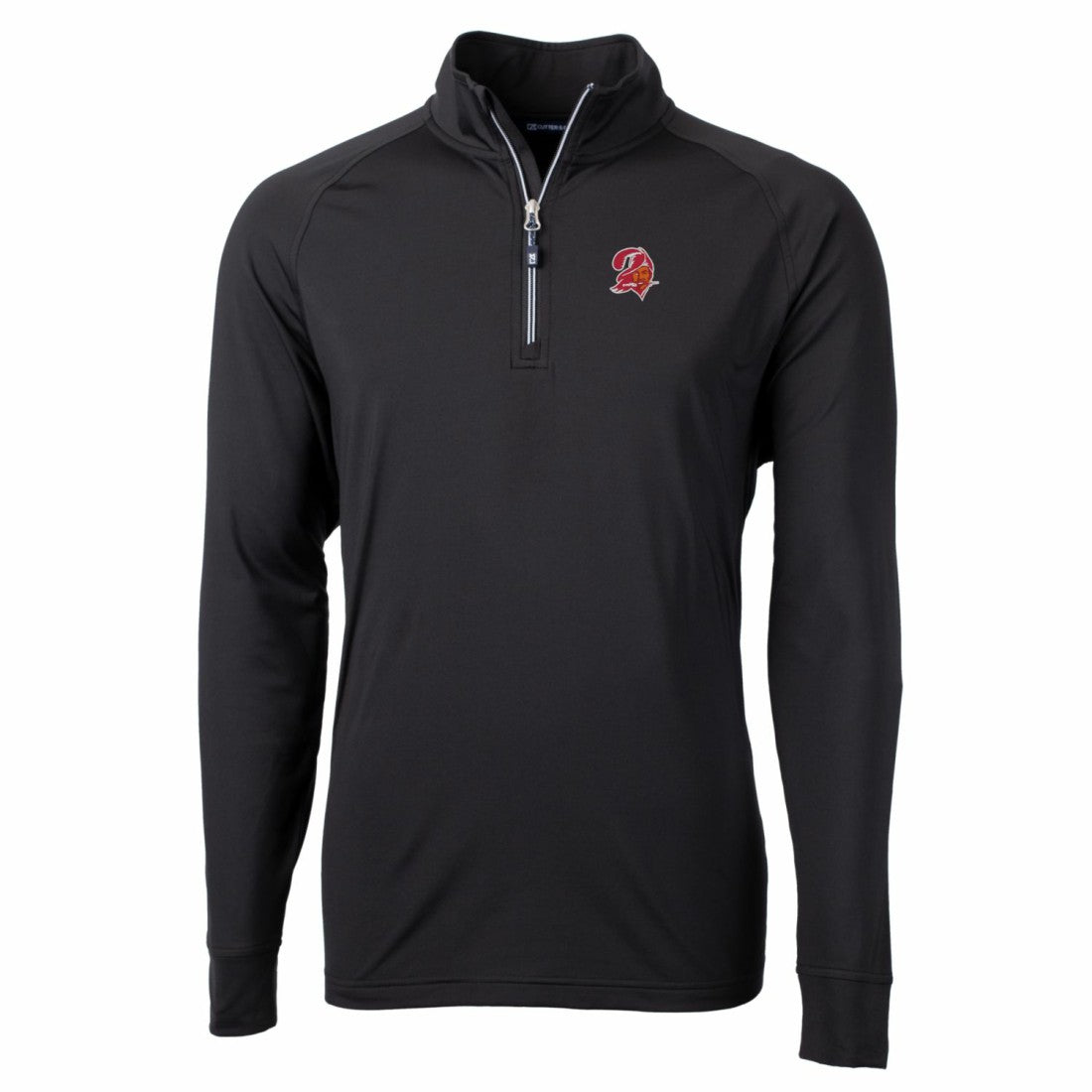 Cutter & Buck Adapt Eco Knit Stretch Recycled Quarter-Zip Throwback Pullover Top - Tampa Bay Buccaneers