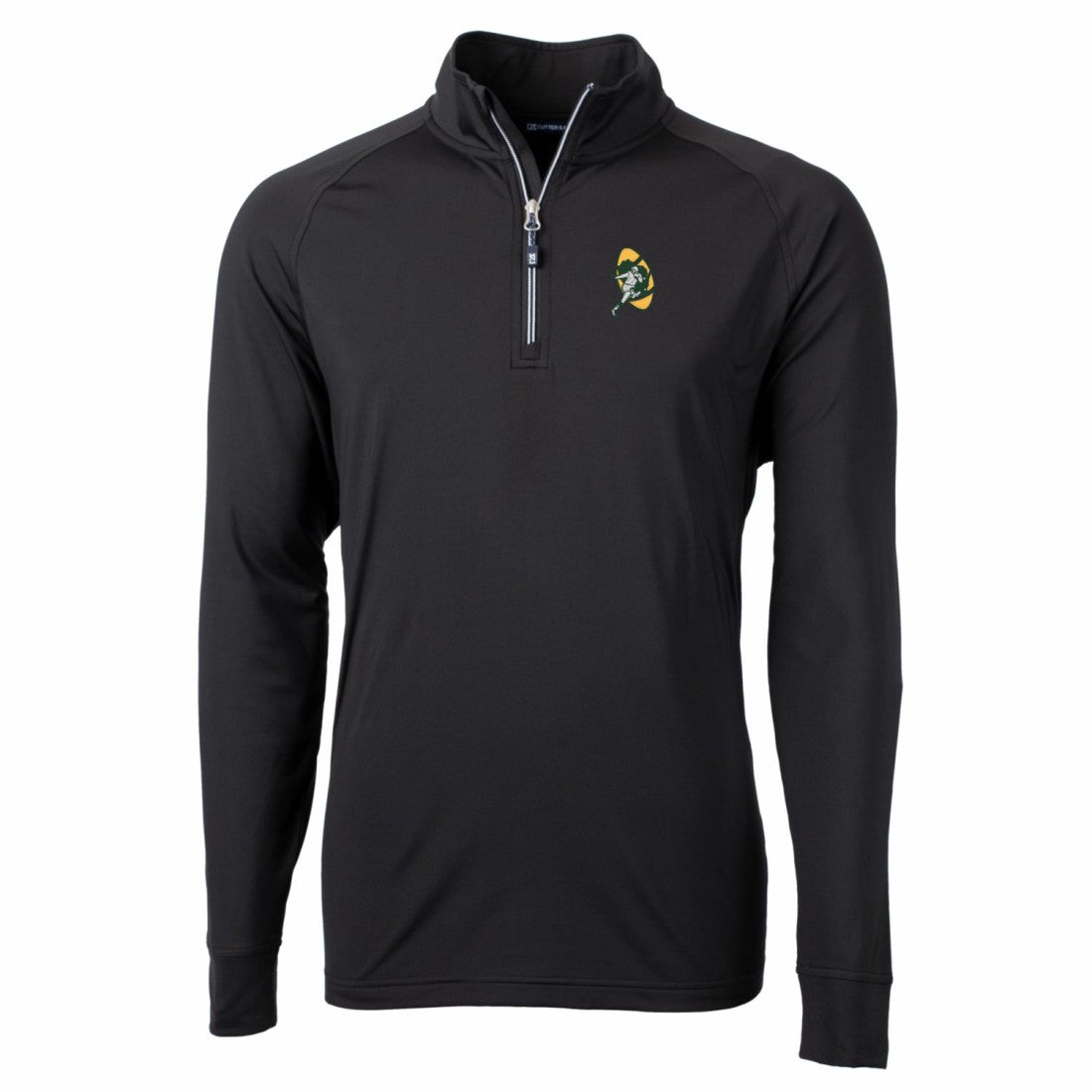 Cutter & Buck Adapt Eco Knit Stretch Recycled Quarter-Zip Throwback Pullover Top - Green Bay Packers