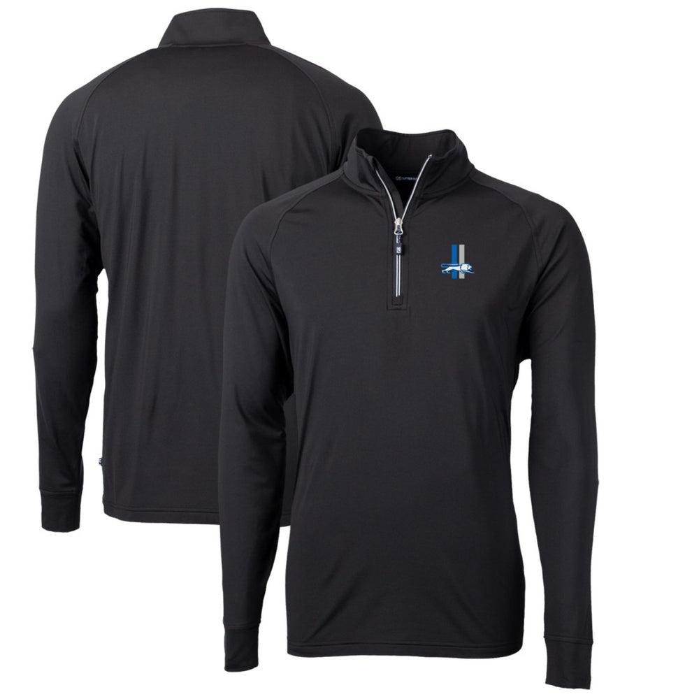 Cutter & Buck Adapt Eco Knit Stretch Recycled Quarter-Zip Throwback Pullover Top - Detroit Lions