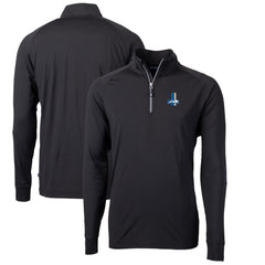 Cutter & Buck Adapt Eco Knit Stretch Recycled Quarter-Zip Throwback Pullover Top - Detroit Lions