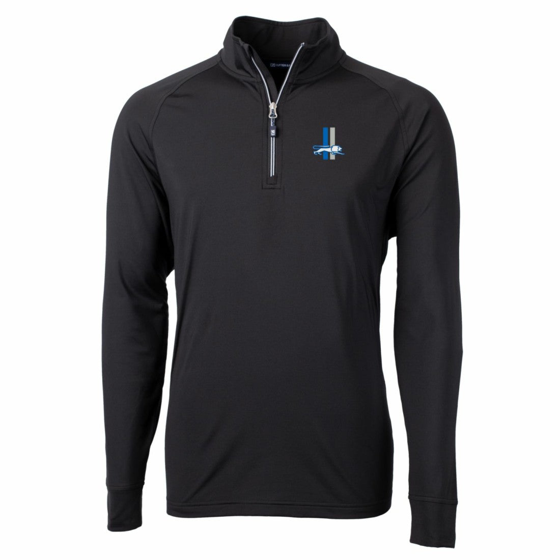 Cutter & Buck Adapt Eco Knit Stretch Recycled Quarter-Zip Throwback Pullover Top - Detroit Lions
