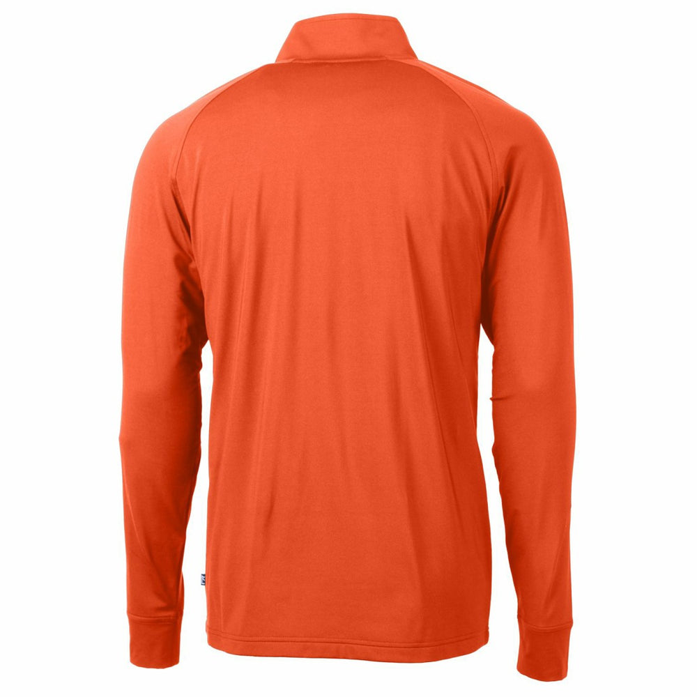 Cutter & Buck Adapt Eco Knit Stretch Recycled Quarter-Zip Throwback Pullover Top - Denver Broncos