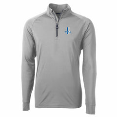 Cutter & Buck Adapt Eco Knit Stretch Recycled Quarter-Zip Throwback Pullover Top - Detroit Lions