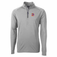 Cutter & Buck Adapt Eco Knit Stretch Recycled Quarter-Zip Throwback Pullover Top - Denver Broncos